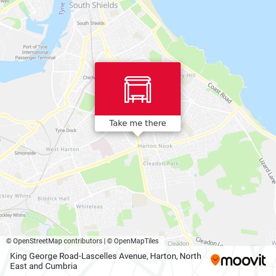 King George Road-Lascelles Avenue, Harton map
