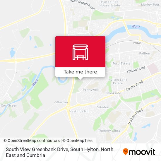 South View Greenbank Drive, South Hylton map