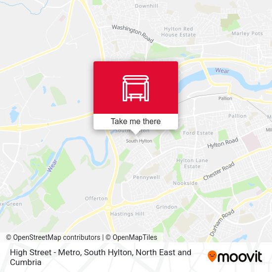 High Street - Metro, South Hylton map