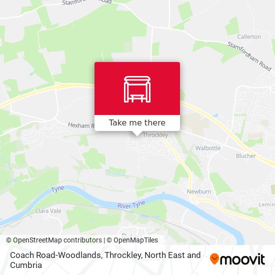 Coach Road-Woodlands, Throckley map