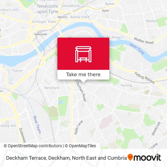 Deckham Terrace, Deckham map