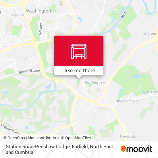 Station Road-Penshaw Lodge, Fatfield map