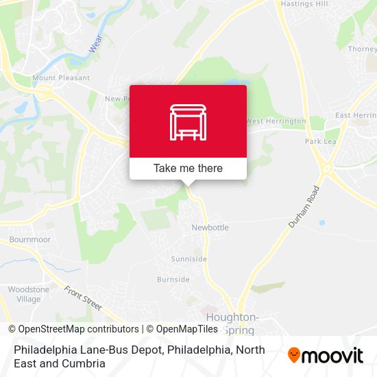 Philadelphia Lane-Bus Depot, Philadelphia map