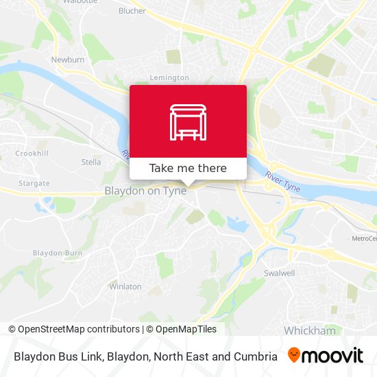 Blaydon Bus Link, Blaydon map