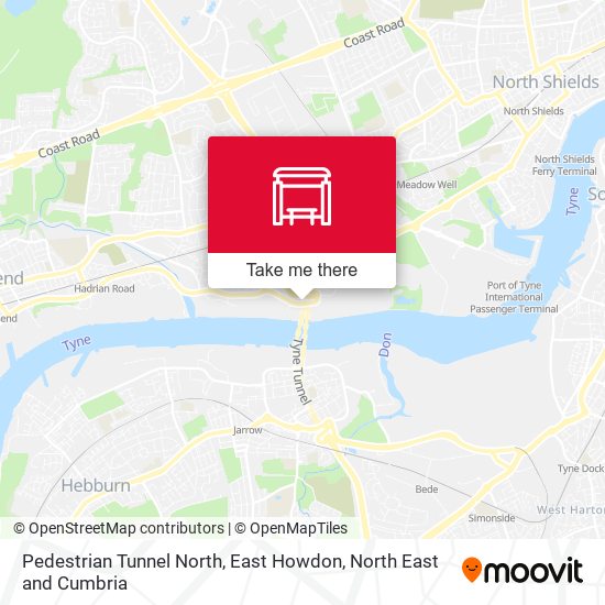 Pedestrian Tunnel North, East Howdon map