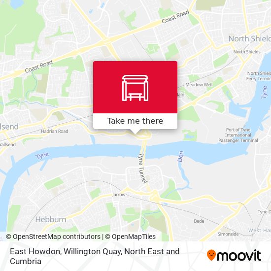 East Howdon, Willington Quay map