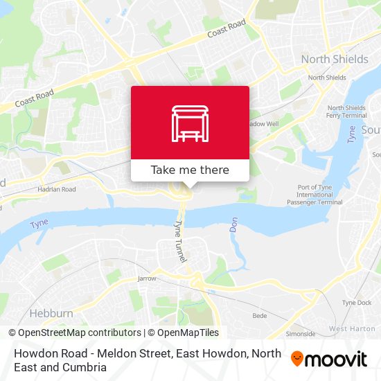 Howdon Road - Meldon Street, East Howdon map