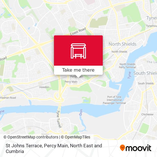 St Johns Terrace, Percy Main map