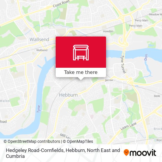 Hedgeley Road-Cornfields, Hebburn map