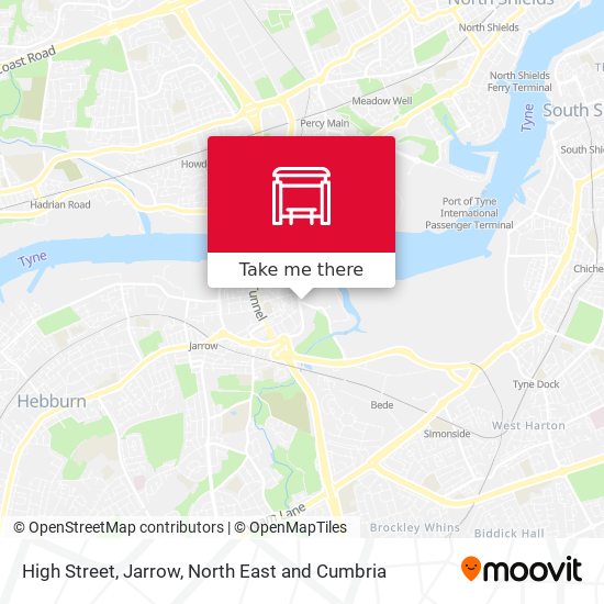 High Street, Jarrow map