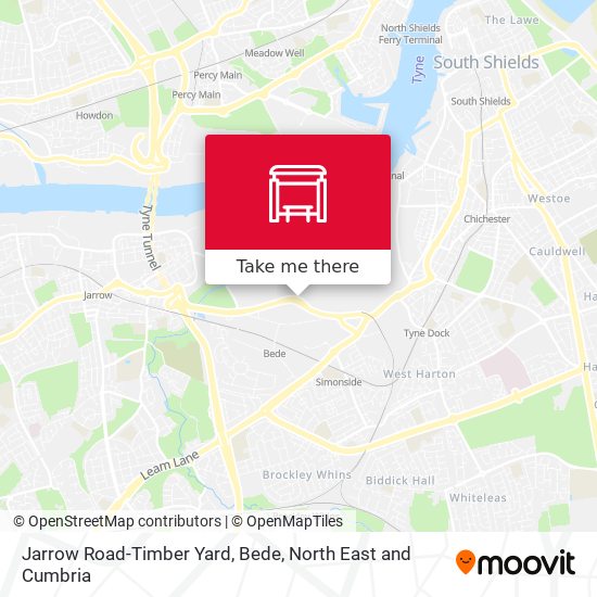 Jarrow Road-Timber Yard, Bede map