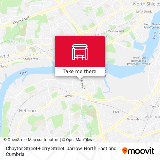 Chaytor Street-Ferry Street, Jarrow map