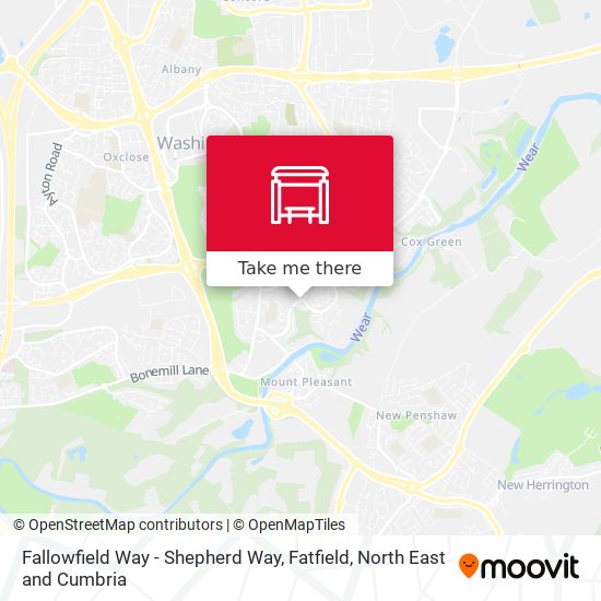 Fallowfield Way - Shepherd Way, Fatfield map