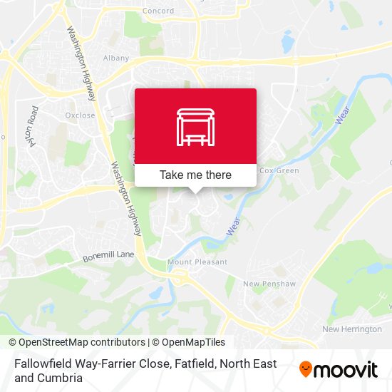 Fallowfield Way-Farrier Close, Fatfield map
