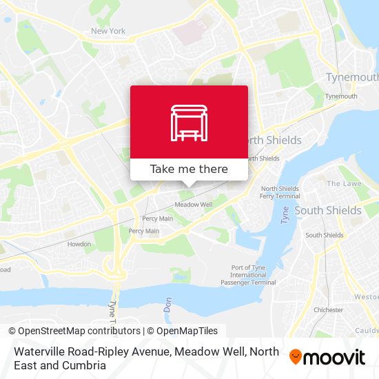 Waterville Road-Ripley Avenue, Meadow Well map