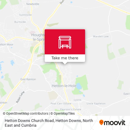 Hetton Downs Church Road, Hetton Downs map