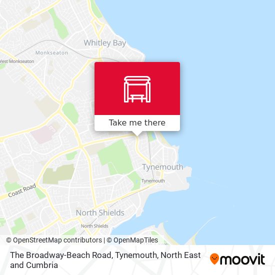 The Broadway-Beach Road, Tynemouth map