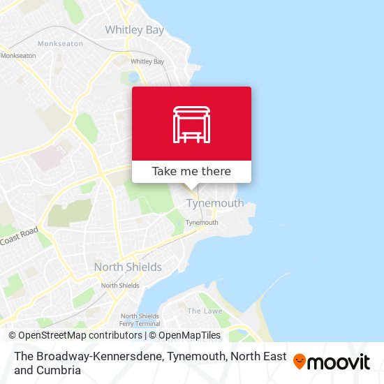 The Broadway-Kennersdene, Tynemouth map