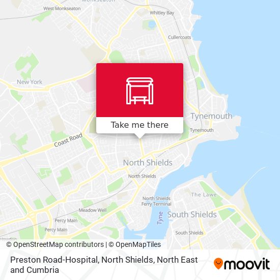Preston Road-Hospital, North Shields map