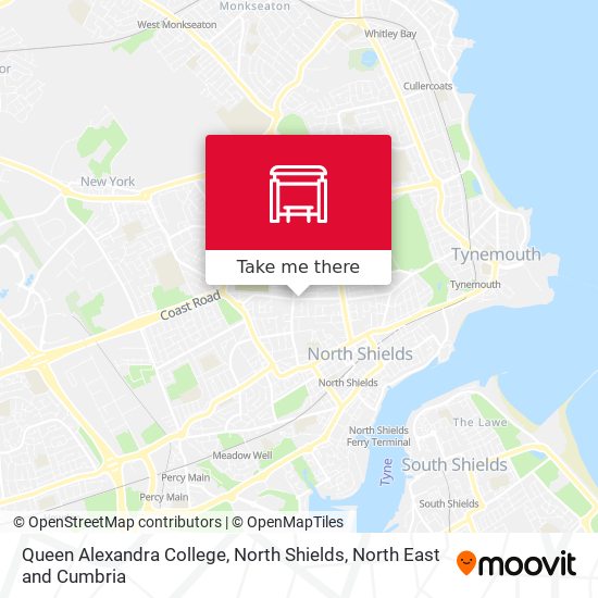 Queen Alexandra College, North Shields map