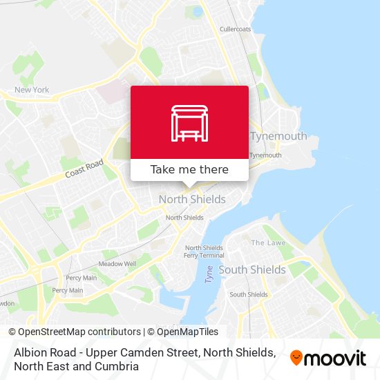 Albion Road - Upper Camden Street, North Shields map