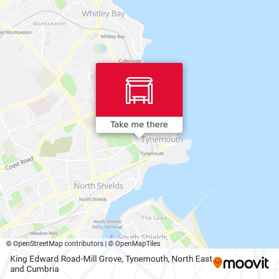 King Edward Road-Mill Grove, Tynemouth map