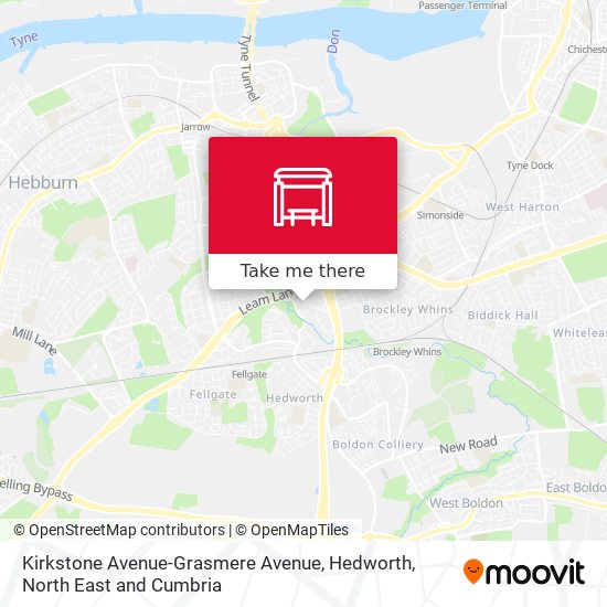 Kirkstone Avenue-Grasmere Avenue, Hedworth map