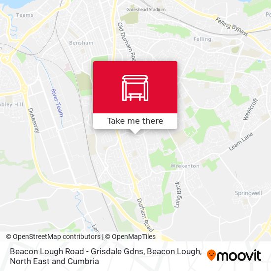 Beacon Lough Road - Grisdale Gdns, Beacon Lough map