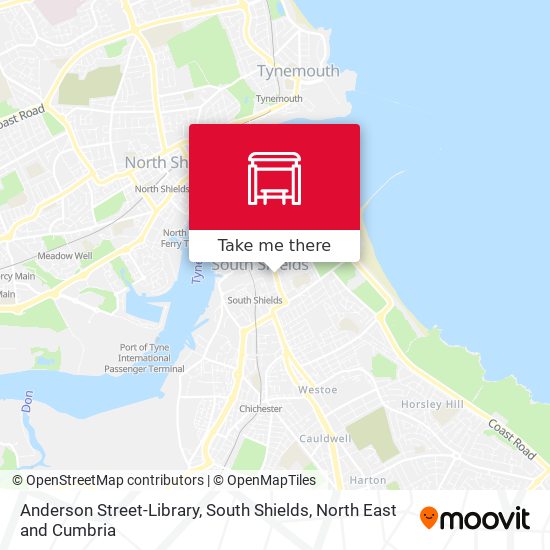 Anderson Street-Library, South Shields map