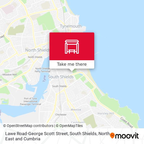 Lawe Road-George Scott Street, South Shields map