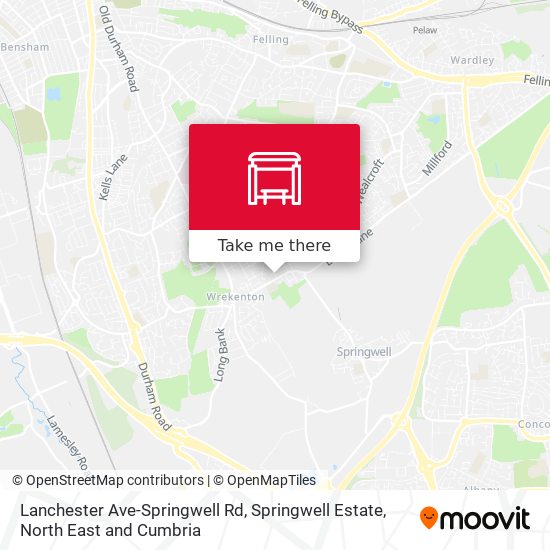 Lanchester Ave-Springwell Rd, Springwell Estate map