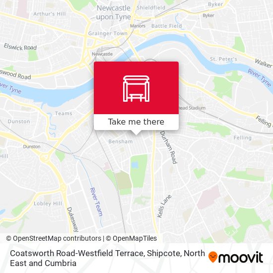 Coatsworth Road-Westfield Terrace, Shipcote map