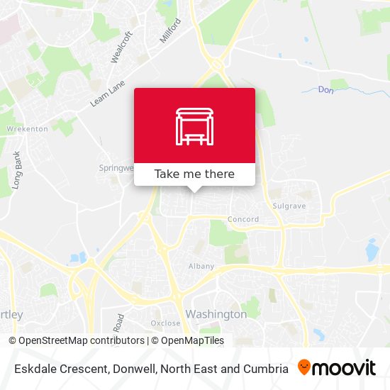 Eskdale Crescent, Donwell map