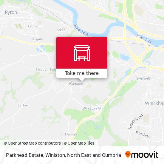 Parkhead Estate, Winlaton map