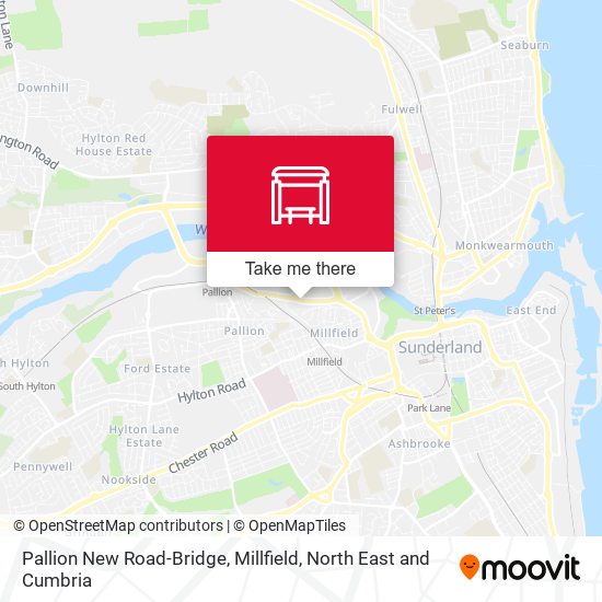 Pallion New Road-Bridge, Millfield map
