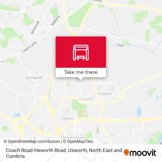 Coach Road-Heworth Road, Usworth map