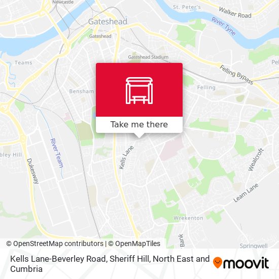 Kells Lane-Beverley Road, Sheriff Hill map