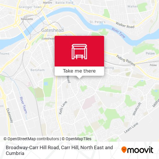 Broadway-Carr Hill Road, Carr Hill map