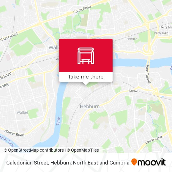Caledonian Street, Hebburn map