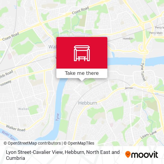 Lyon Street-Cavalier View, Hebburn map