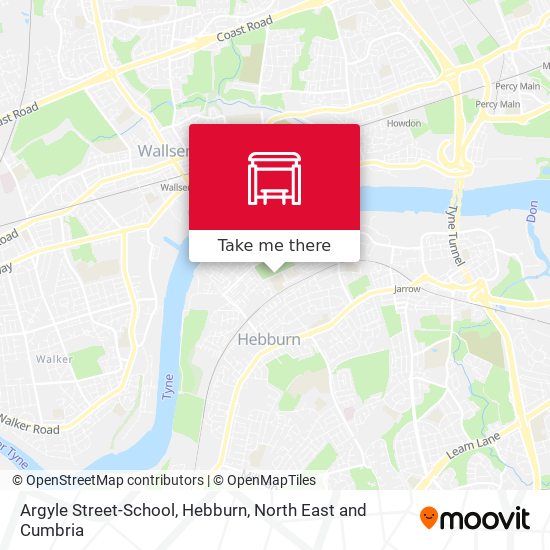 Argyle Street-School, Hebburn map