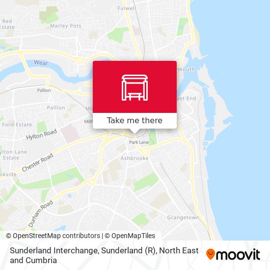 Sunderland Interchange, Sunderland (R) map