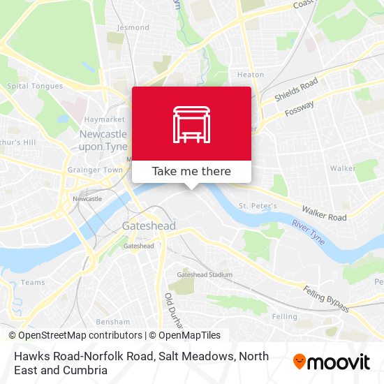 Hawks Road-Norfolk Road, Salt Meadows map