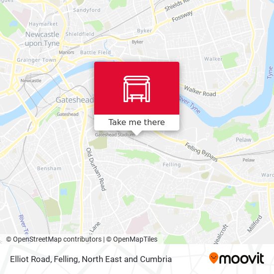 Elliot Road, Felling map