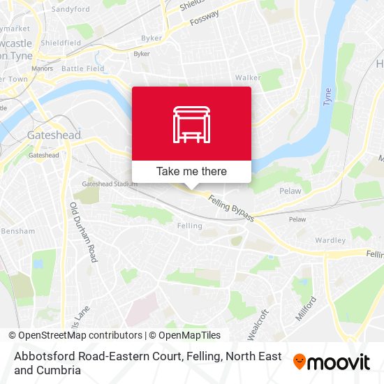 Abbotsford Road-Eastern Court, Felling map