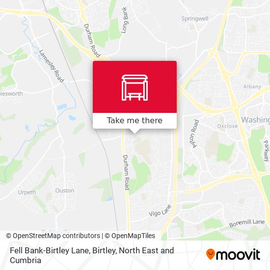 Fell Bank-Birtley Lane, Birtley map