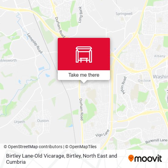 Birtley Lane-Old Vicarage, Birtley map