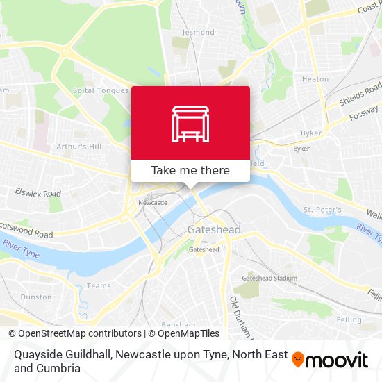 Quayside Guildhall, Newcastle upon Tyne map