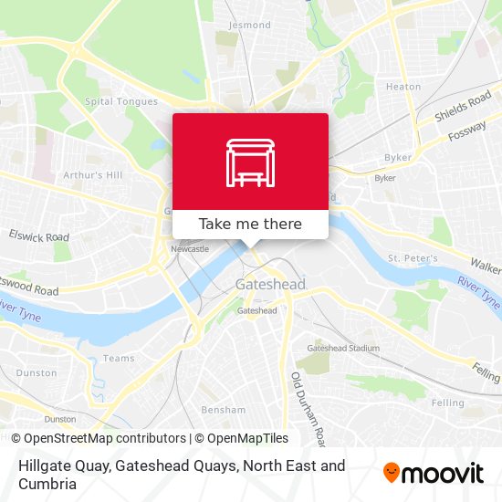 Hillgate Quay, Gateshead Quays map