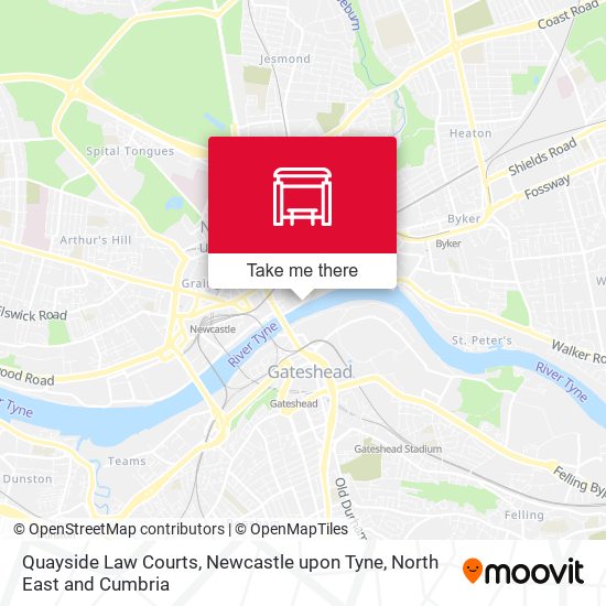 Quayside Law Courts, Newcastle upon Tyne map